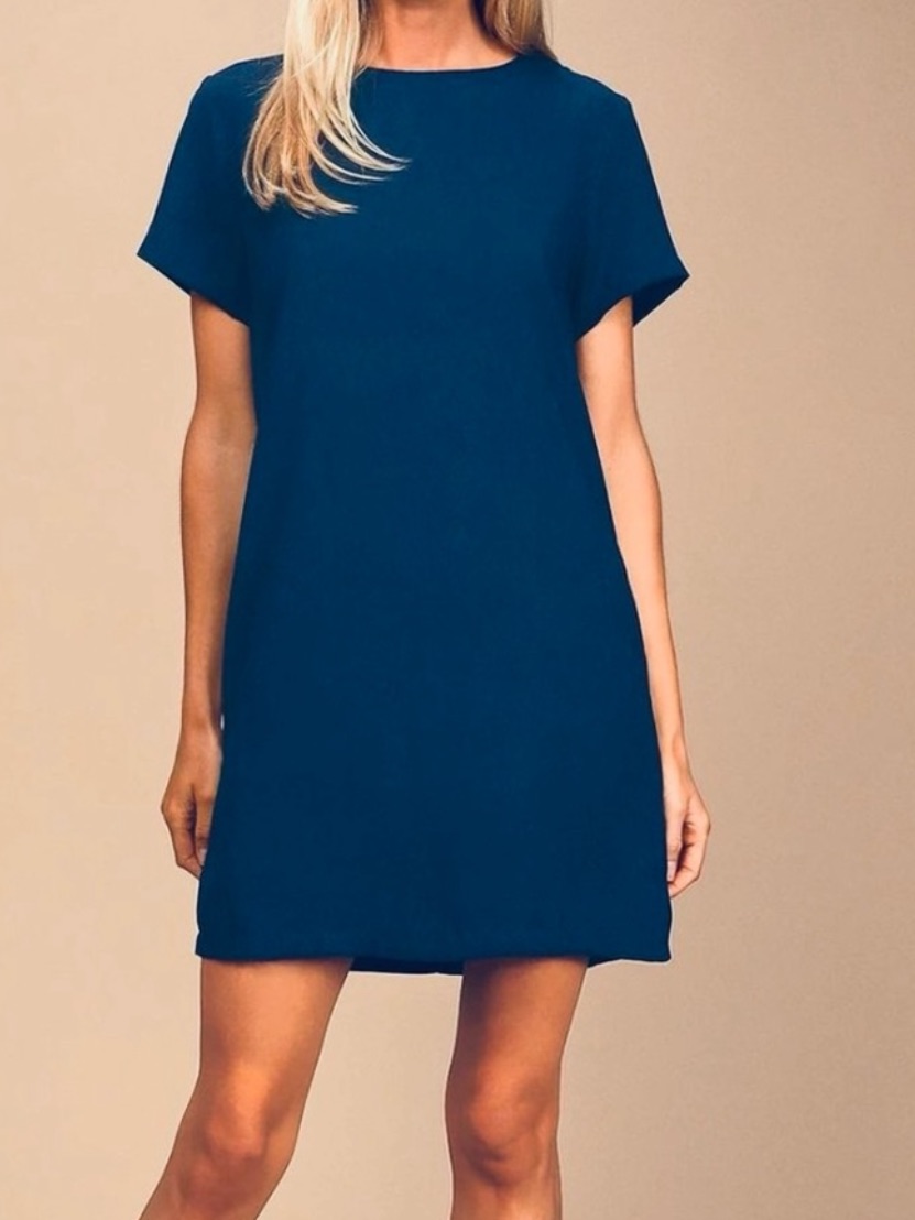 Lulu’s Navy Shift Dress Xl